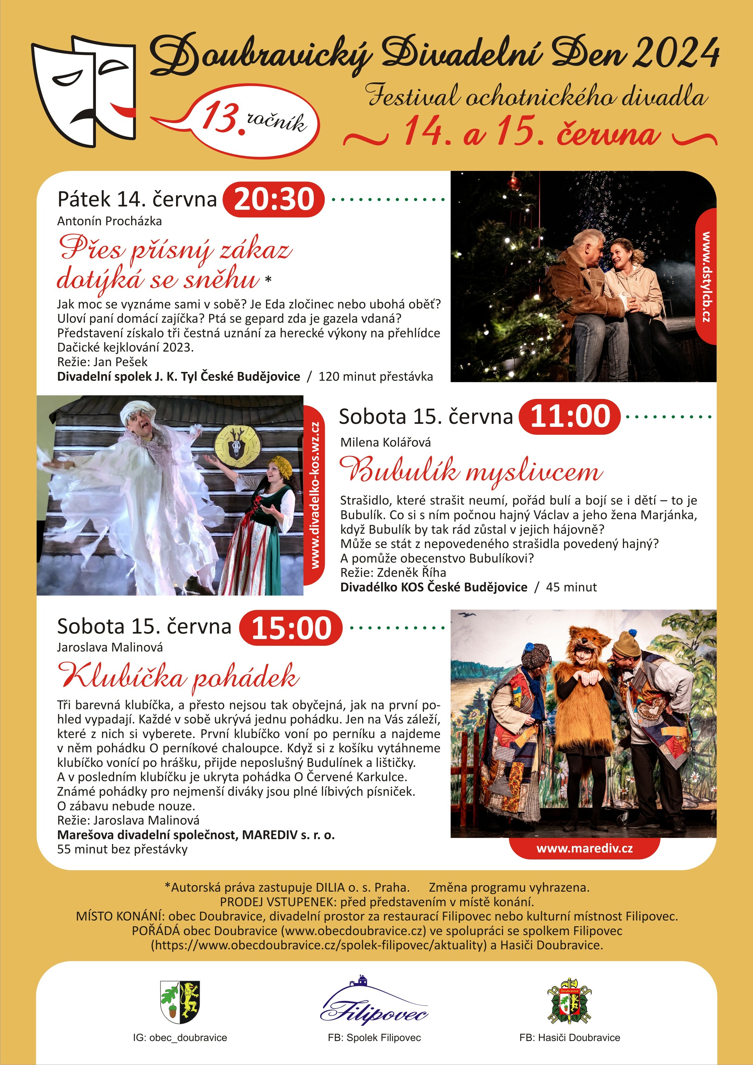 Doubravické slavnosti a Doubravický divadelní den 14.-15.6.2024
