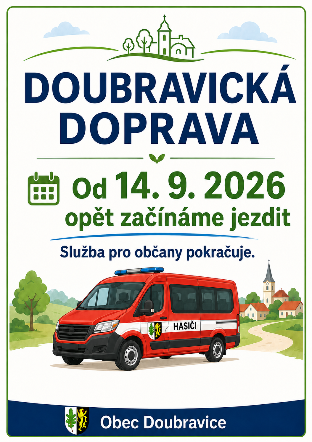 Doubravická doprava opět vyráží 14.09.2026