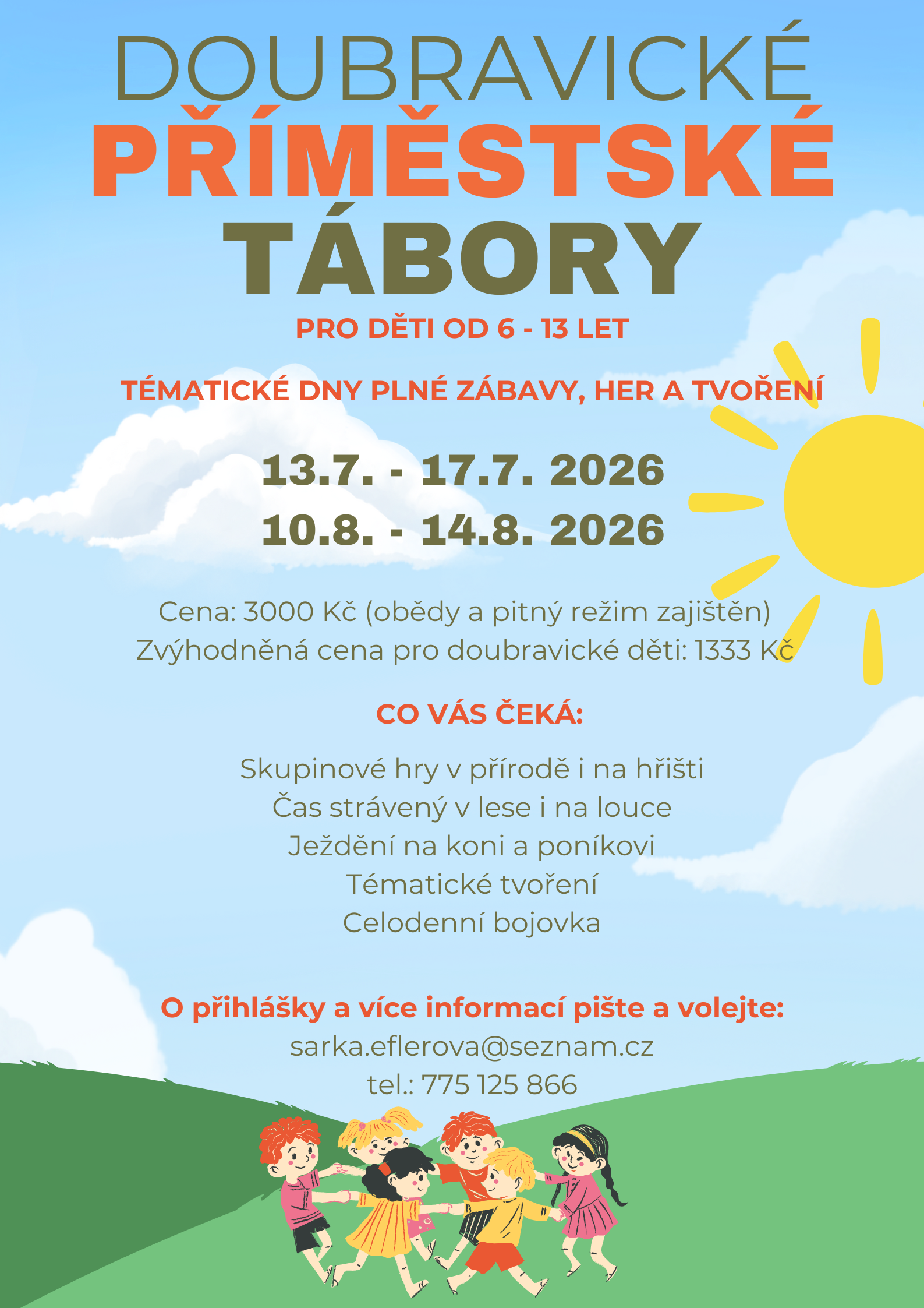 Doubravické příměstské tábory pro děti - LÉTO 2026