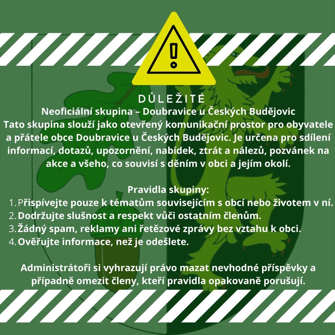 WhatsApp skupina Obec Doubravice 